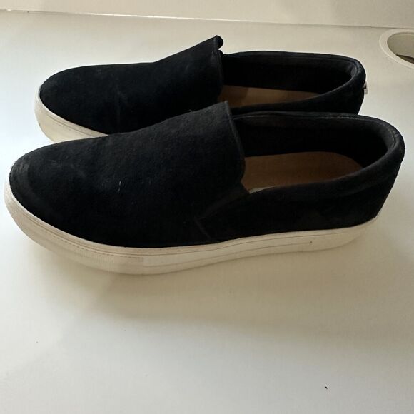 Steve Madden Womens Shoes Gills Casual Slip On Platform Loafer Black Suede 7M - Picture 4 of 8